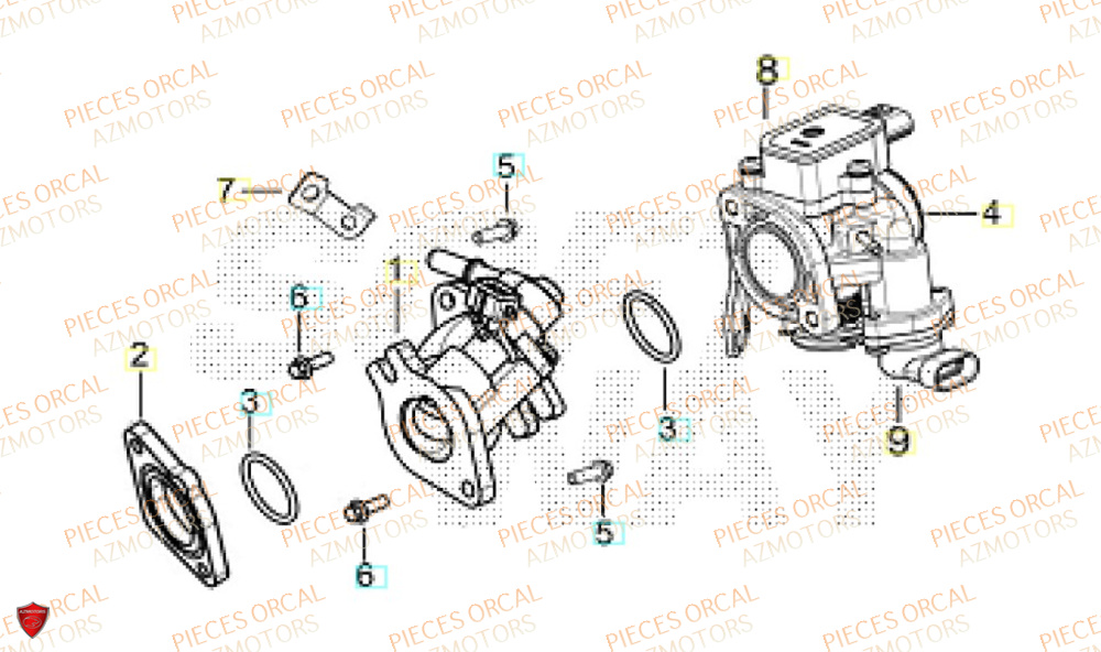 Corps Papillon  Pièces Orcal ALTIMO 125cc EURO5+