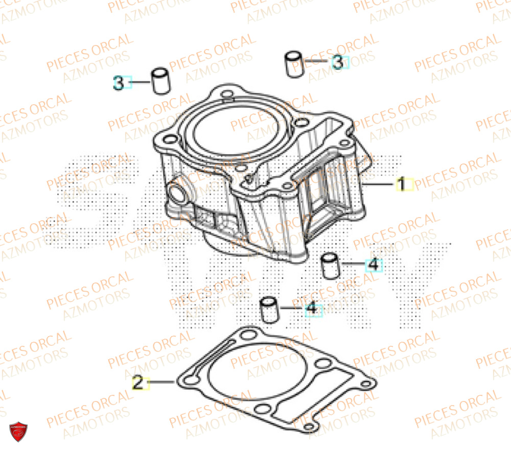 Cylindre  Pièces Orcal ALTIMO 125cc EURO5+
