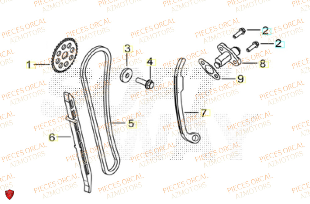 Distribution  Pièces Orcal ALTIMO 125cc EURO5+