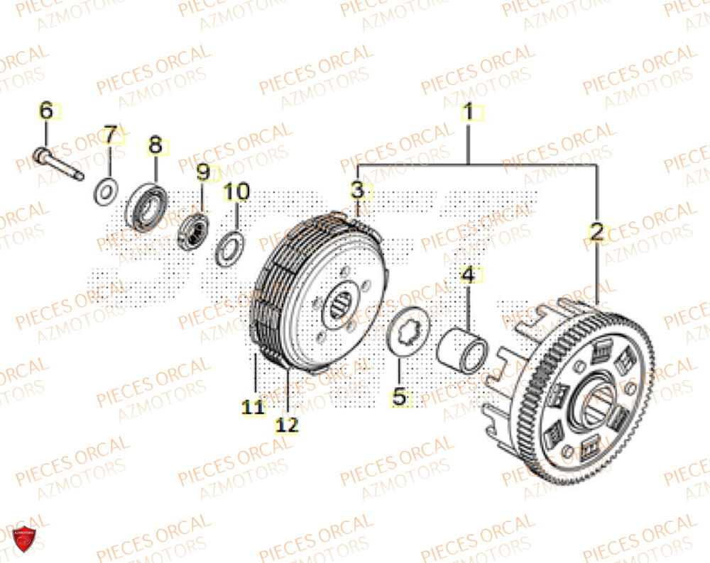 Embrayage  Pièces Orcal ALTIMO 125cc EURO5+