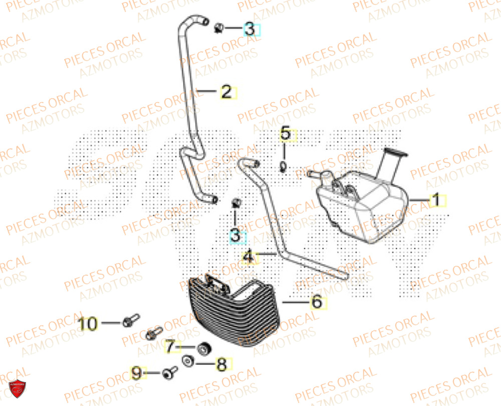 Refroidissement  Pièces Orcal ALTIMO 125cc EURO5+