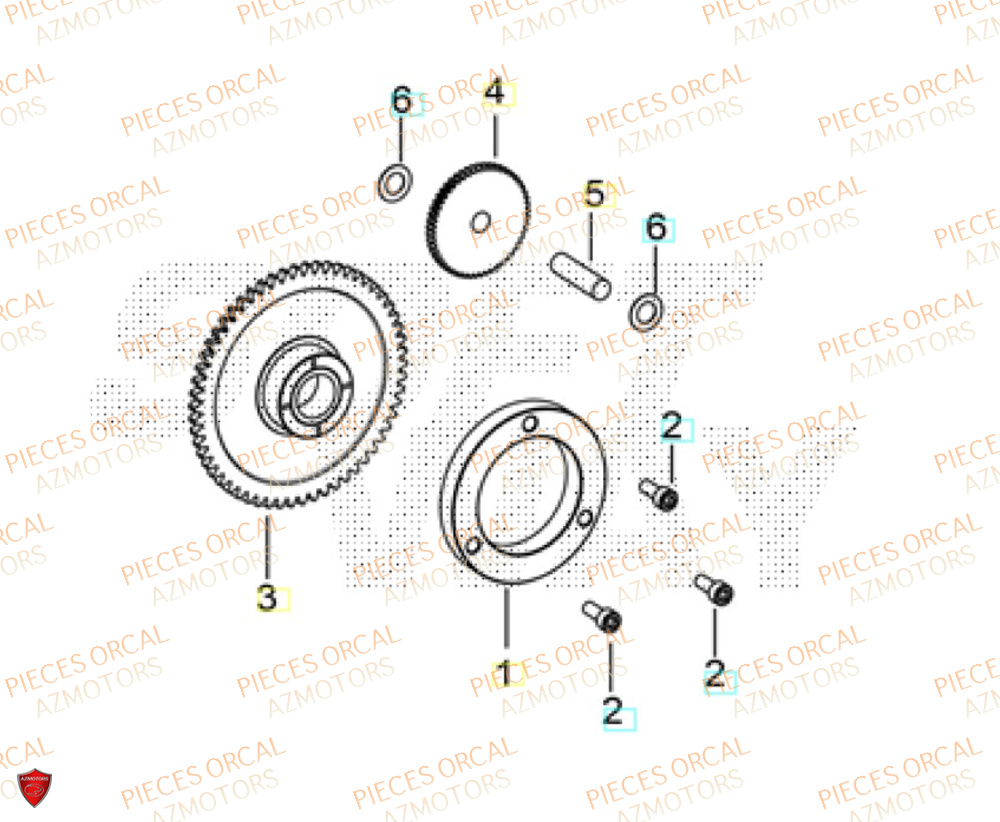 Roue Libre  Pièces Orcal ALTIMO 125cc EURO5+