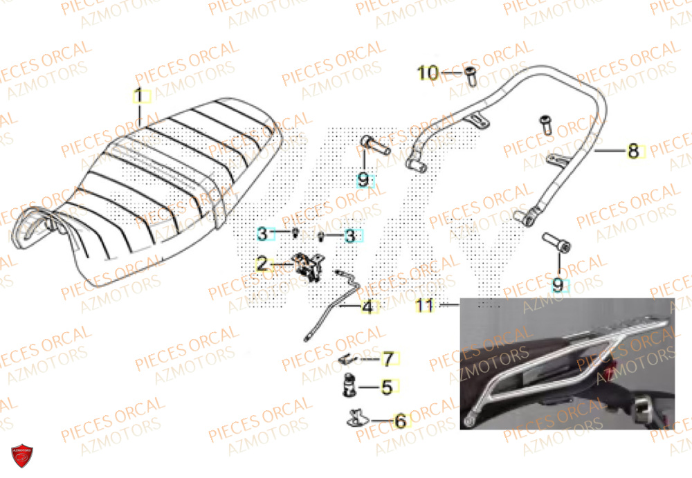 Selle  Pièces Orcal ALTIMO 125cc EURO5+