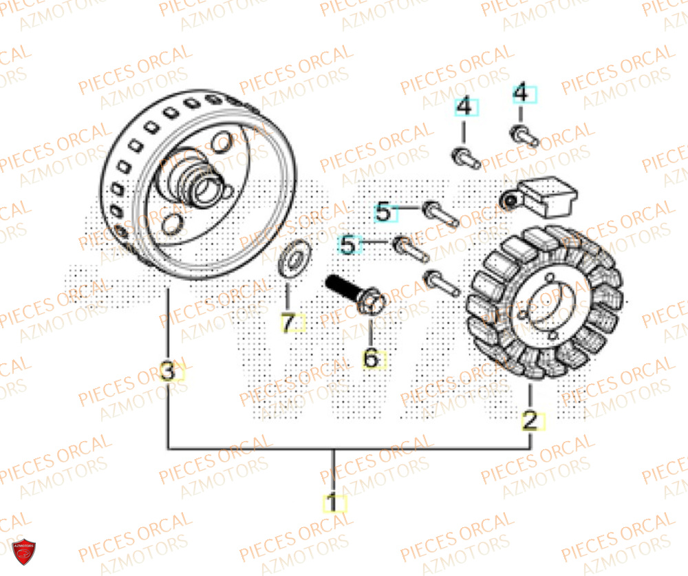 Stator  Pièces Orcal ALTIMO 125cc EURO5+