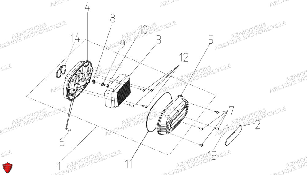 Boitier De Filtre A Air ARCHIVE MOTO PIECE ARCHIVE BLACKPEARL 125cc EURO5