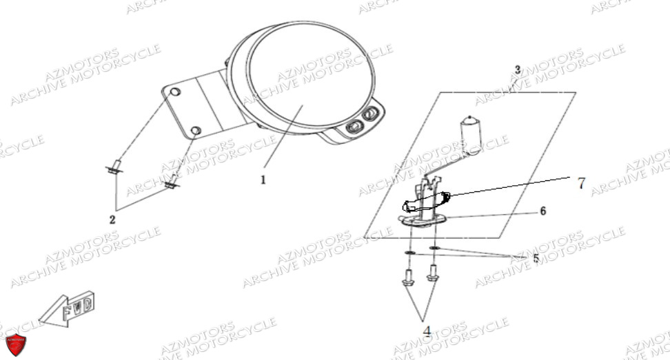 Compteur Jauge ARCHIVE MOTO PIECE ARCHIVE BLACKPEARL 125cc EURO5