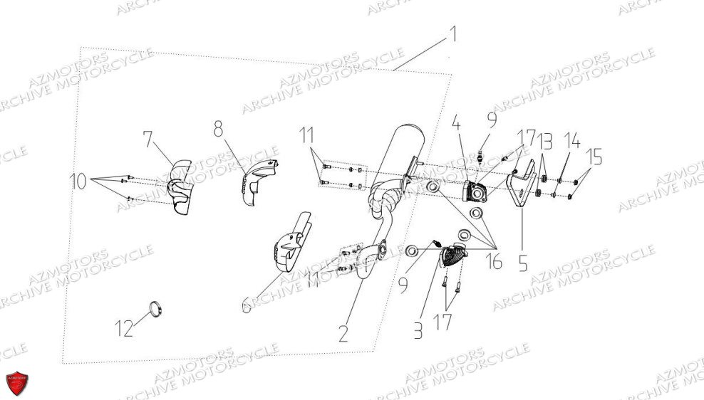 Echappement ARCHIVE MOTO PIECE ARCHIVE BLACKPEARL 125cc EURO5