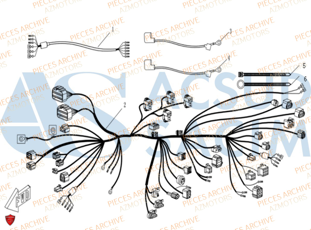 Faisceau Electrique ARCHIVE MOTO PIECE ARCHIVE BLACKPEARL 125cc EURO5
