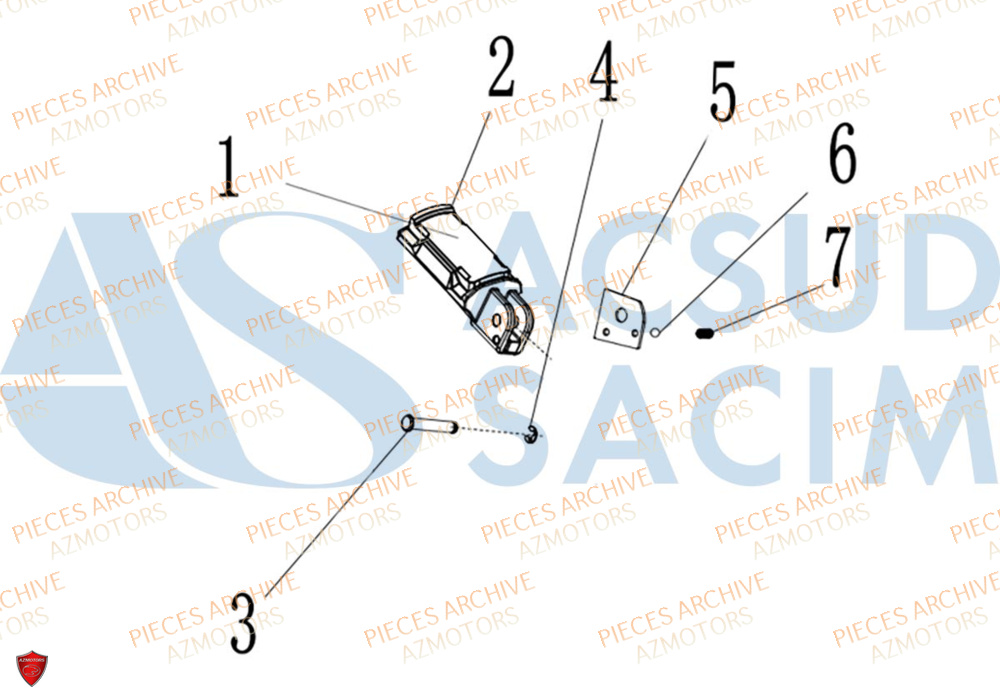 Repose Pied Arriere Droit ARCHIVE MOTO PIECE ARCHIVE BLACKPEARL 125cc EURO5