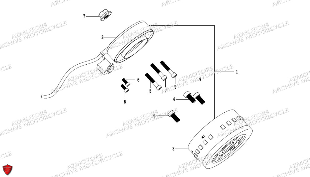 Rotor Stator ARCHIVE MOTO PIECE ARCHIVE BLACKPEARL 125cc EURO5