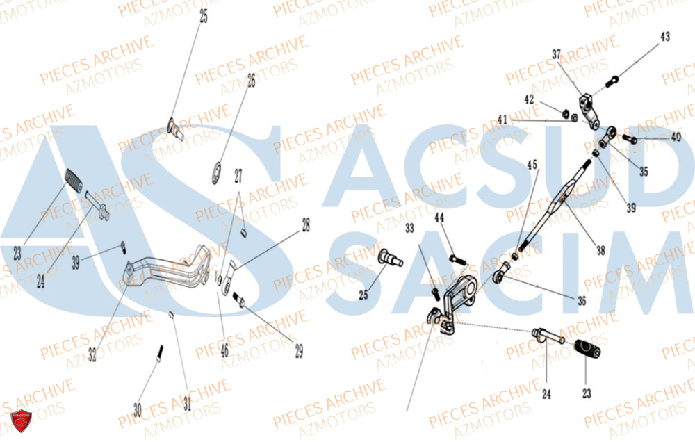 Selecteur De Vitesses ARCHIVE MOTO PIECE ARCHIVE BLACKPEARL 125cc EURO5