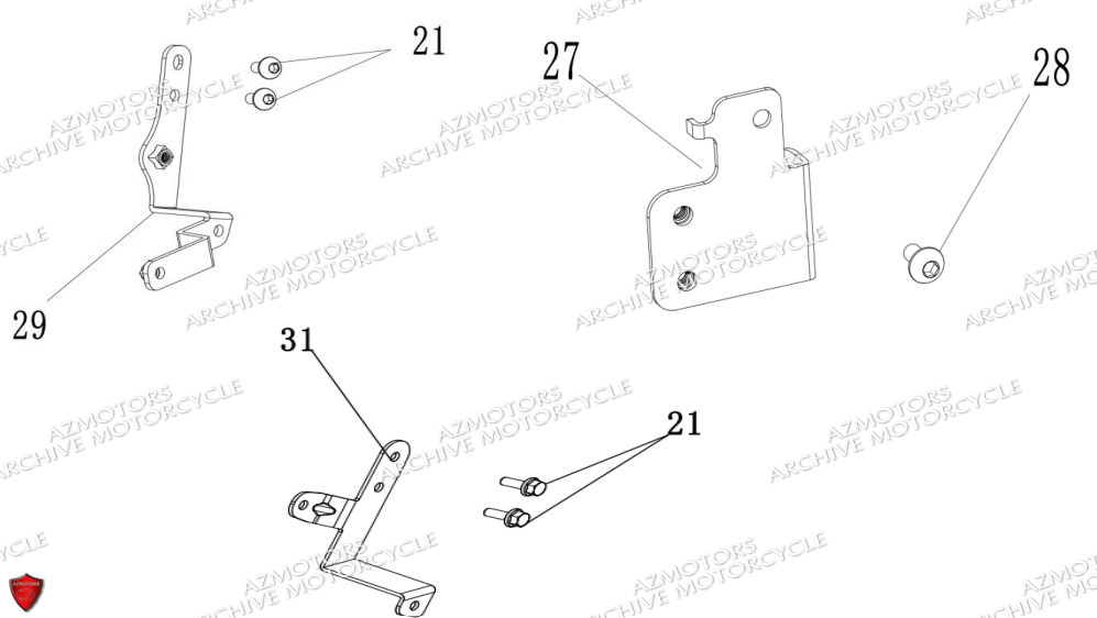 Supports Radiateur ARCHIVE MOTO PIECE ARCHIVE BLACKPEARL 125cc EURO5