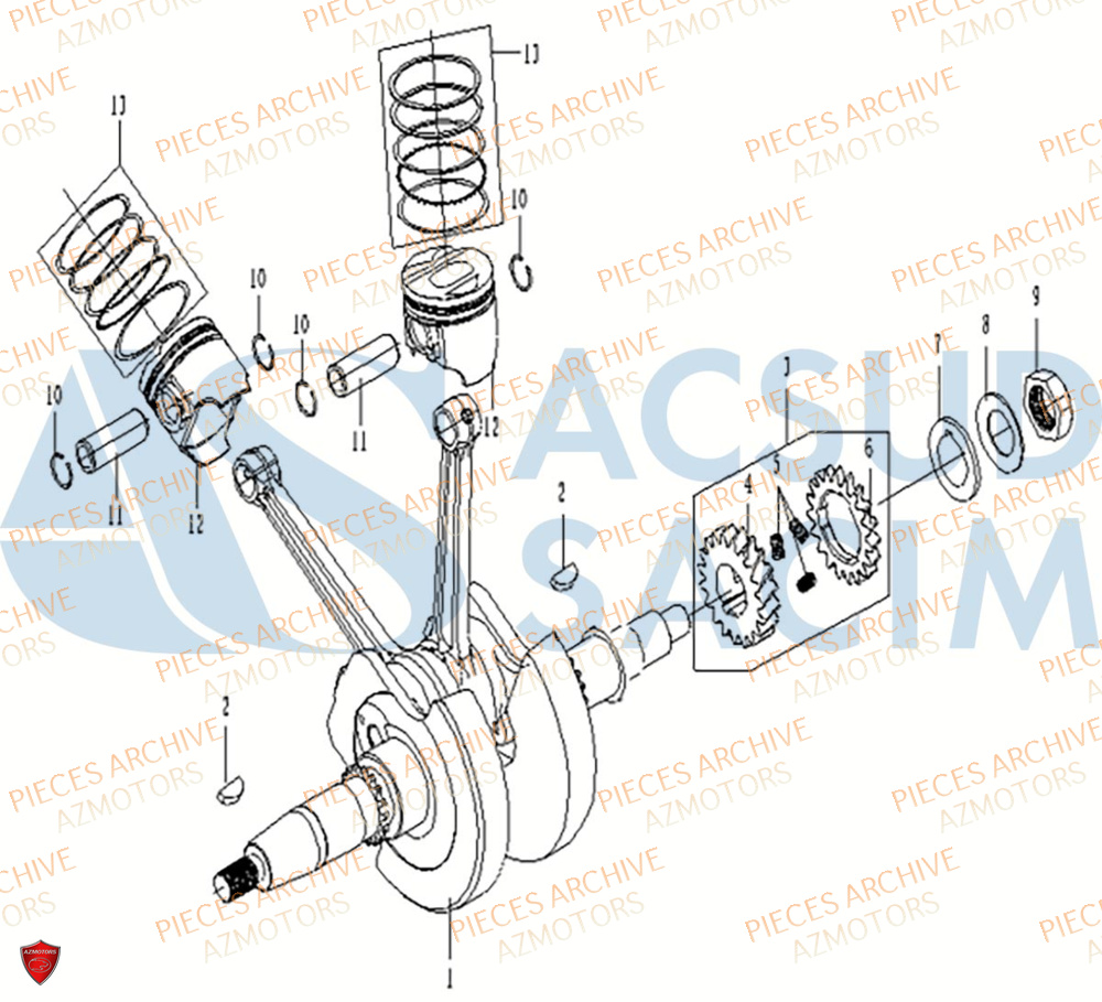 Vilebrequin ARCHIVE MOTO PIECE ARCHIVE BLACKPEARL 125cc EURO5