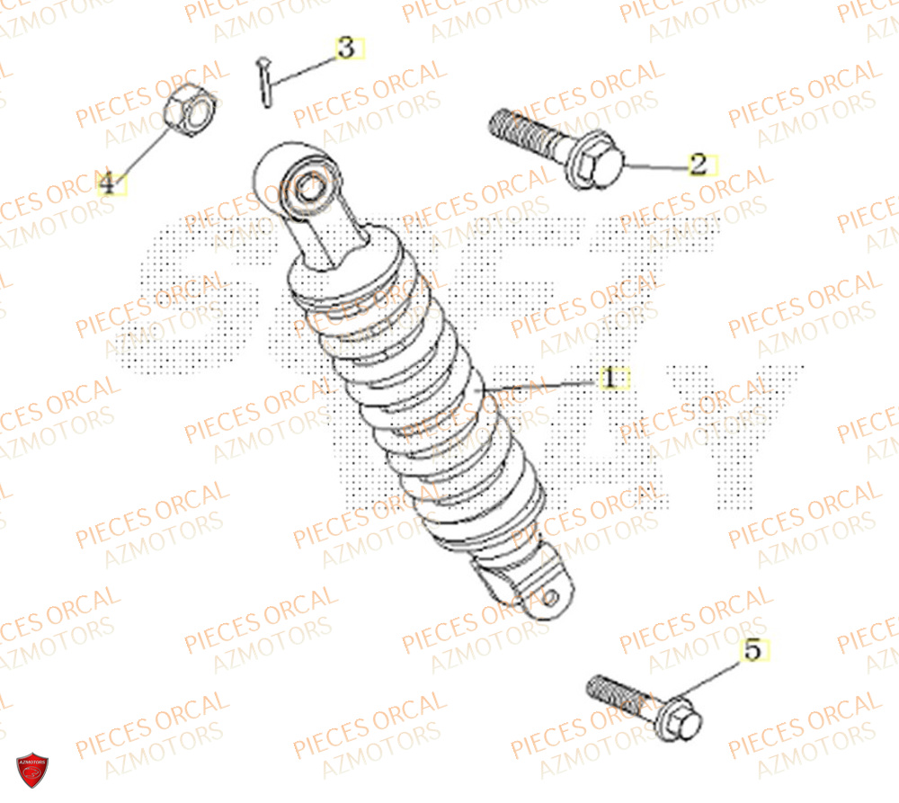 Amortisseur ORCAL Pièces Orcal ORCAL ARIOS 50 10" Euro 5+
