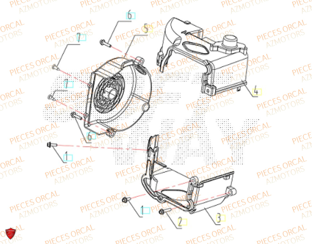 Cache Ventilateur ORCAL Pièces Orcal ORCAL ARIOS 50 10" Euro 5+