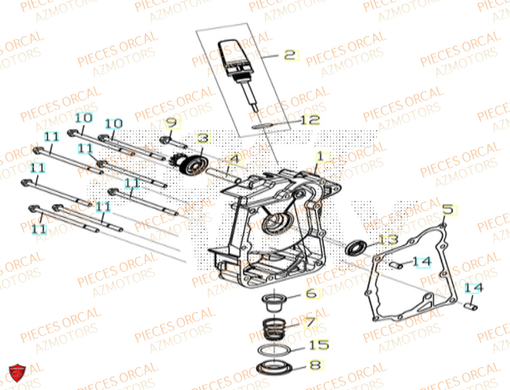 Couvre Carter Droit ORCAL Pièces Orcal ORCAL ARIOS 50 10" Euro 5+