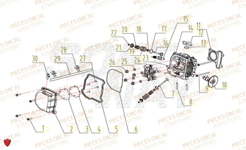 Culasse ORCAL Pièces Orcal ORCAL ARIOS 50 10" Euro 5+