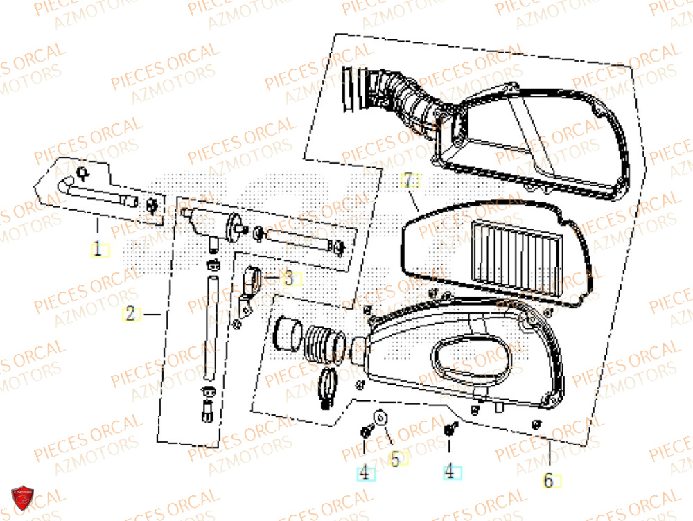 Filtre A Air ORCAL Pièces Orcal ORCAL ARIOS 50 10" Euro 5+