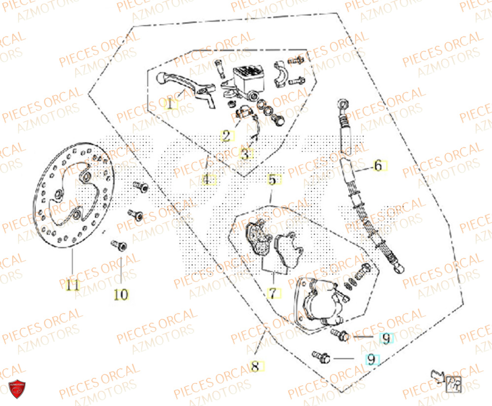 Frein Avant ORCAL Pièces Orcal ORCAL ARIOS 50 10" Euro 5+