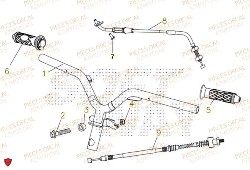 Guidon ORCAL Pièces Orcal ORCAL ARIOS 50 10" Euro 5+