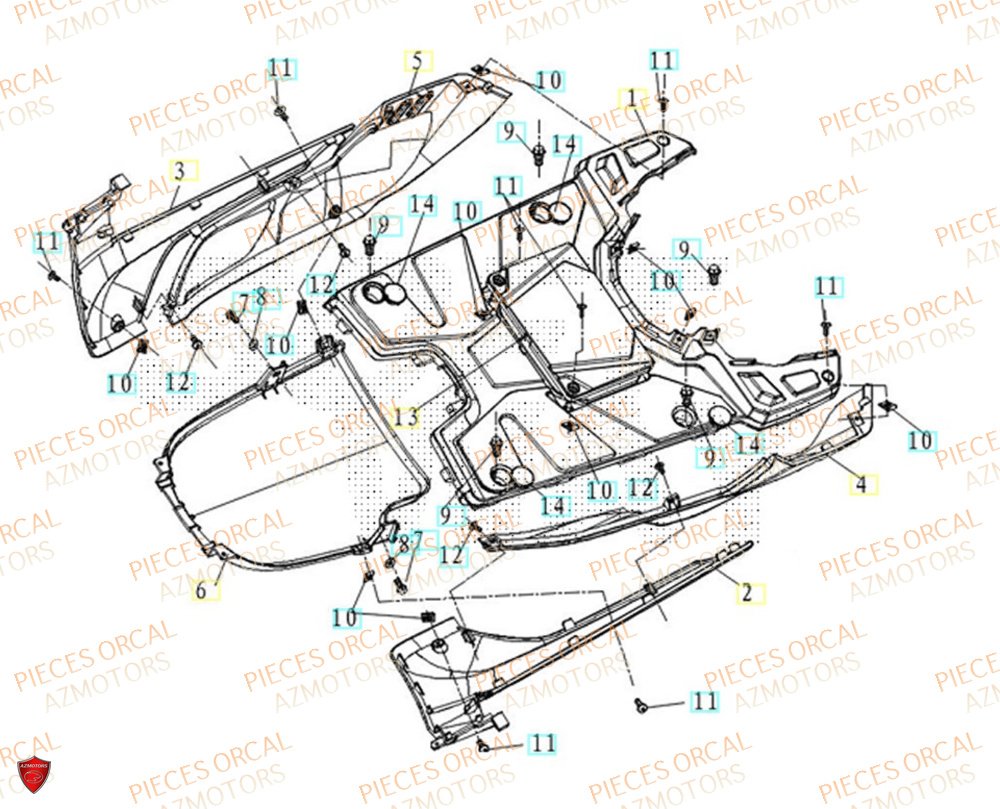 Plancher ORCAL Pièces Orcal ORCAL ARIOS 50 10" Euro 5+