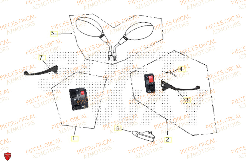 Retroviseur ORCAL Pièces Orcal ORCAL ARIOS 50 10" Euro 5+