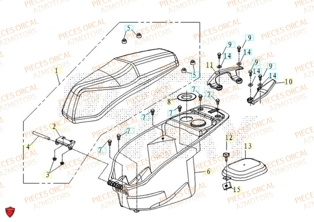 Selle ORCAL Pièces Orcal ORCAL ARIOS 50 10" Euro 5+