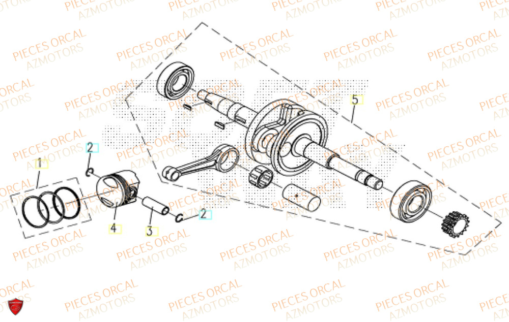 Vilebrequin ORCAL Pièces Orcal ORCAL ARIOS 50 10" Euro 5+