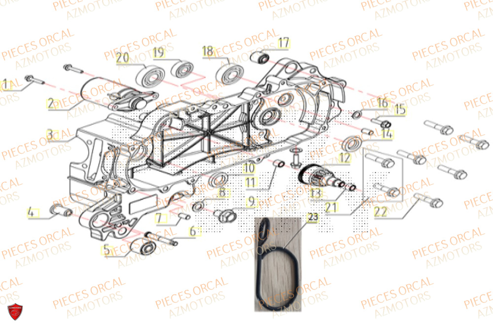 Carter Gauche ORCAL Pièces Orcal ORCAL ARIOS 50 12" Euro 5+
