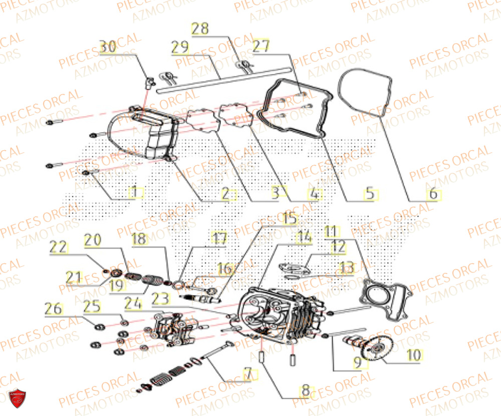 Culasse ORCAL Pièces Orcal ORCAL ARIOS 50 12" Euro 5+