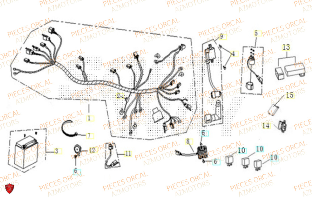 Equipement Electrique ORCAL Pièces Orcal ORCAL ARIOS 50 12" Euro 5+