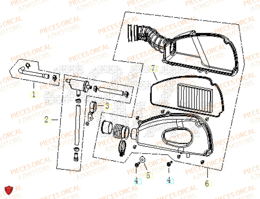 Filtre A Air ORCAL Pièces Orcal ORCAL ARIOS 50 12" Euro 5+