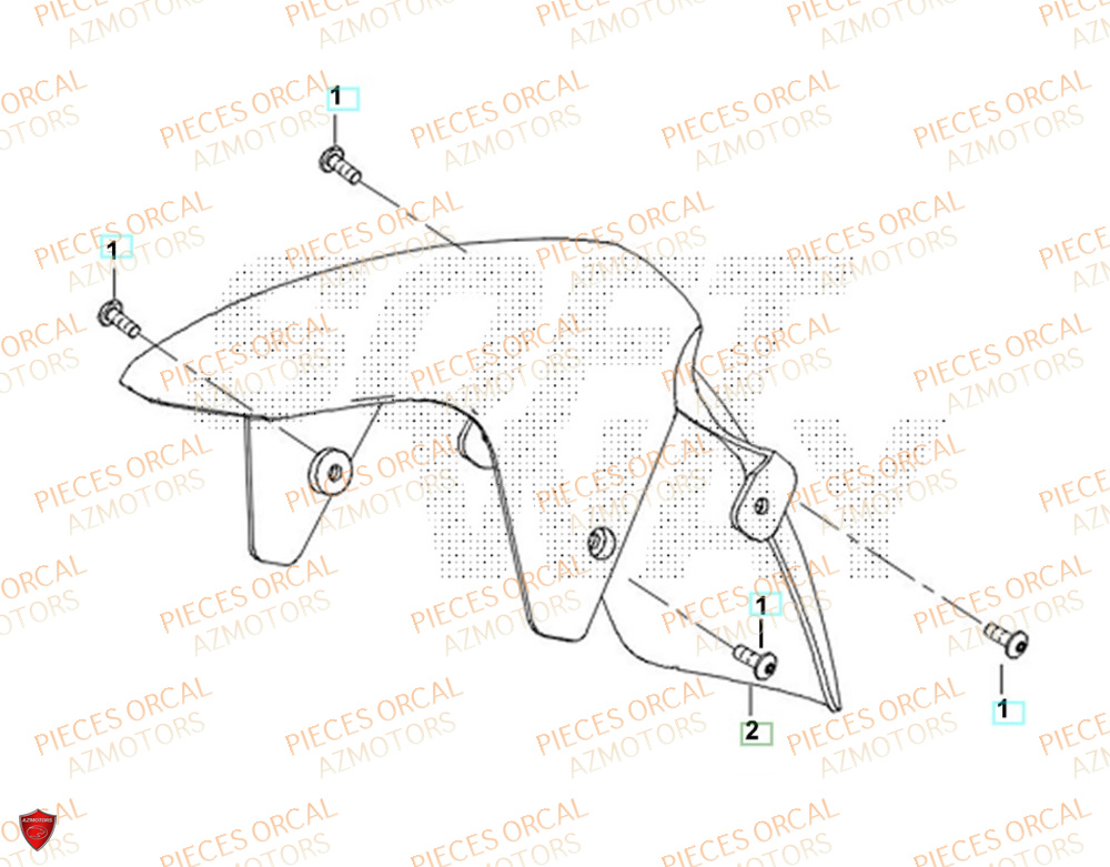 Garde Boue Avant ORCAL Pièces Orcal ORCAL ARIOS 50 12" Euro 5+