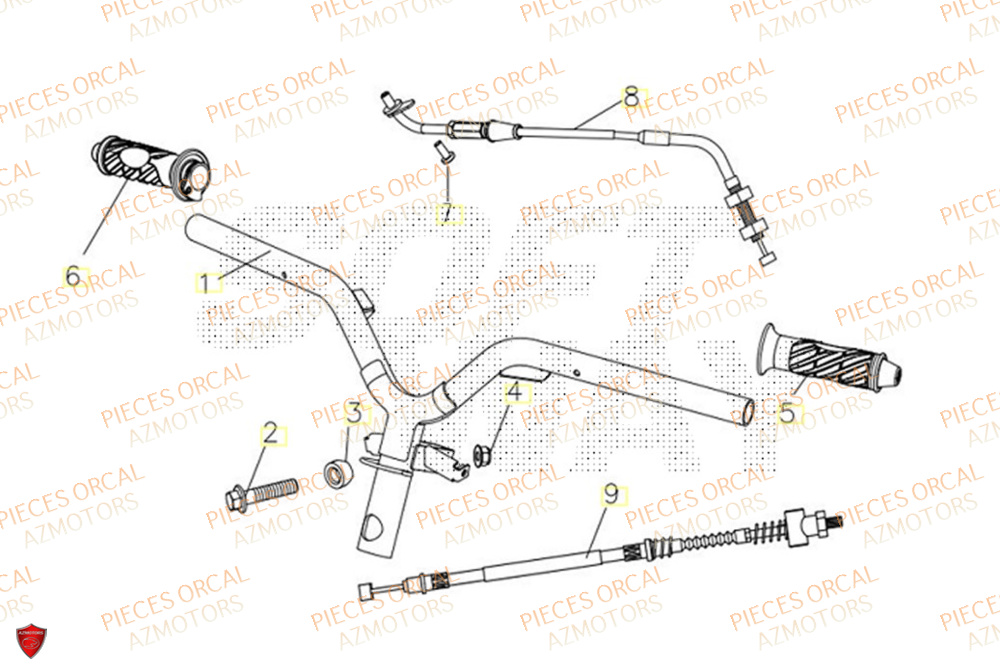 Guidon ORCAL Pièces Orcal ORCAL ARIOS 50 12" Euro 5+