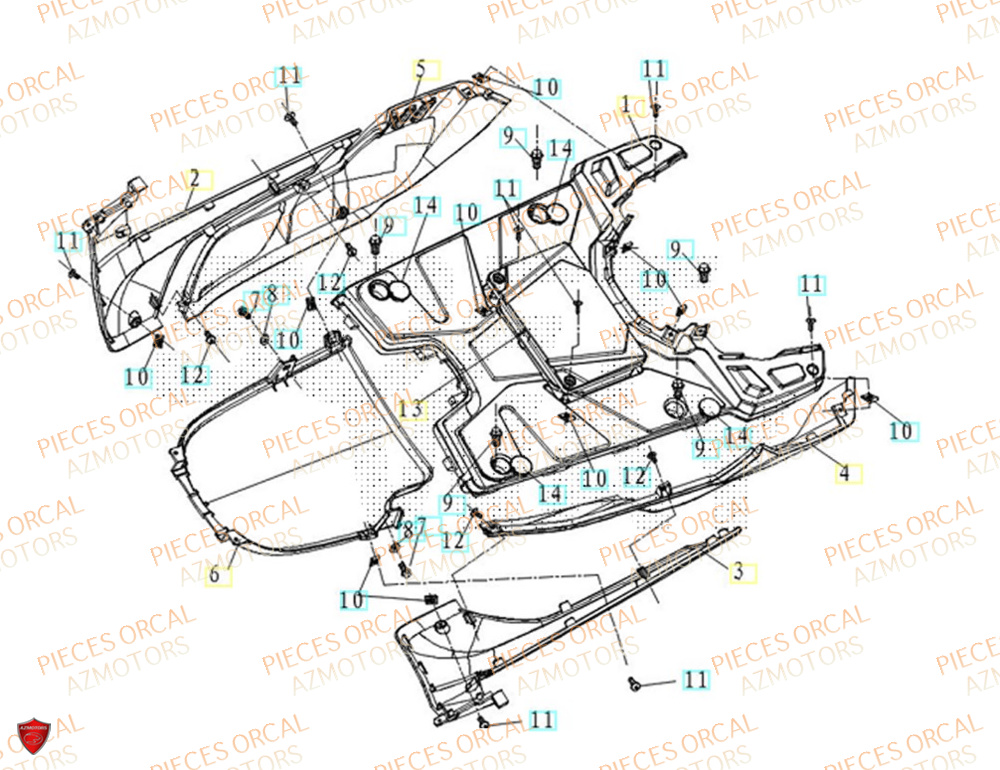 Plancher ORCAL Pièces Orcal ORCAL ARIOS 50 12" Euro 5+