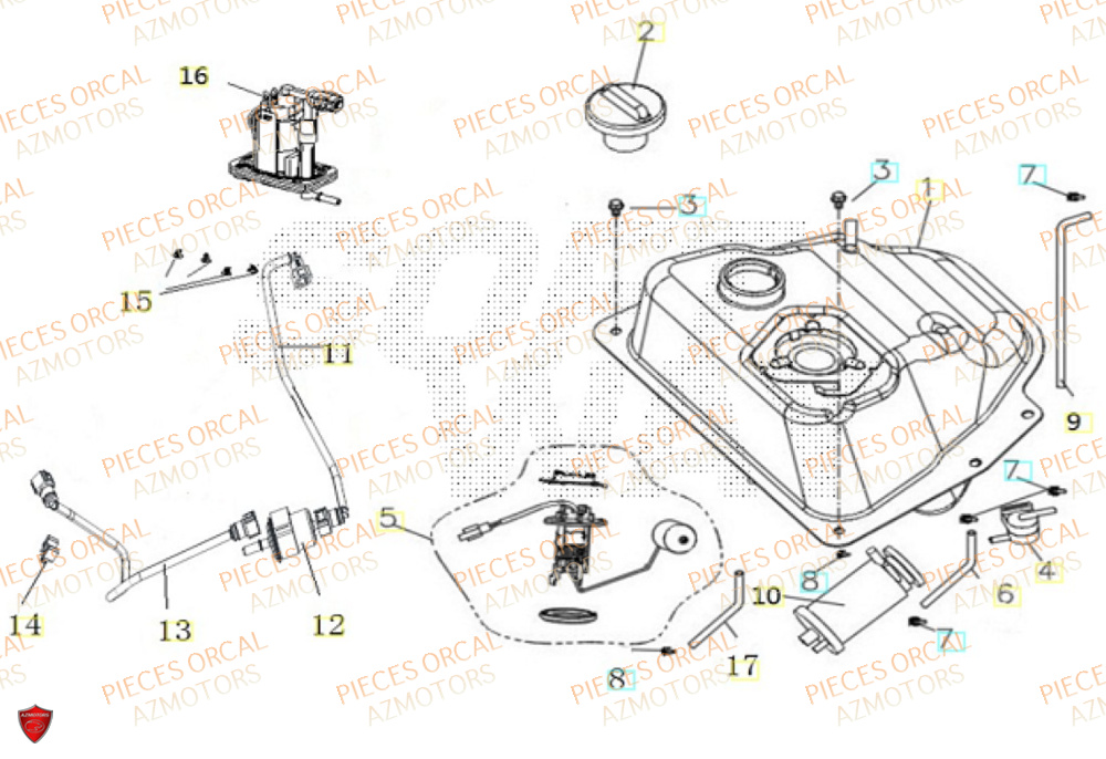 Reservoir ORCAL Pièces Orcal ORCAL ARIOS 50 12" Euro 5+