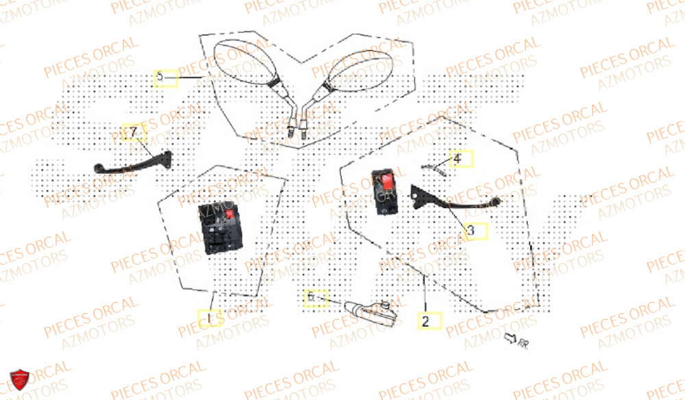 Retroviseur ORCAL Pièces Orcal ORCAL ARIOS 50 12" Euro 5+