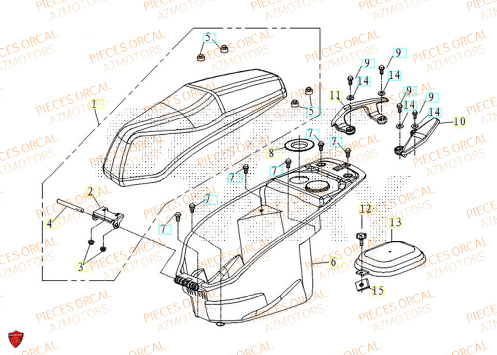 Selle ORCAL Pièces Orcal ORCAL ARIOS 50 12" Euro 5+