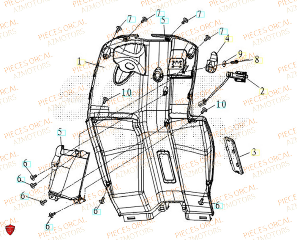Tablier ORCAL Pièces Orcal ORCAL ARIOS 50 12" Euro 5+