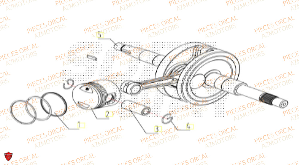 Vilebrequin ORCAL Pièces Orcal ORCAL ARIOS 50 12" Euro 5+