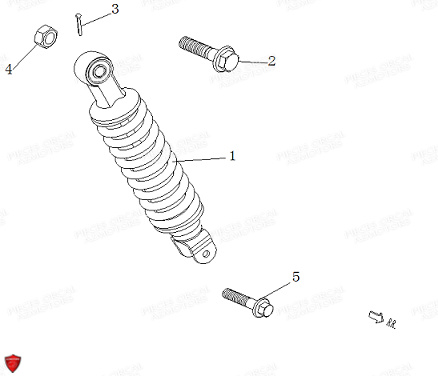 Amortisseur Arriere ORCAL Pièces Orcal ARIOS-R 50 12" Euro 5