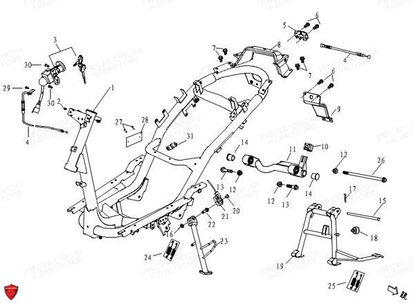 Cadre ORCAL Pièces Orcal ARIOS-R 50 12" Euro 5