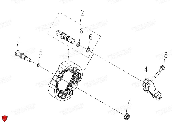 FREINAGE ARRIERE ORCAL ARIOS R 50 4T E5