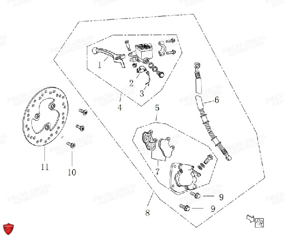 Freinage Avant ORCAL Pièces Orcal ARIOS-R 50 12" Euro 5