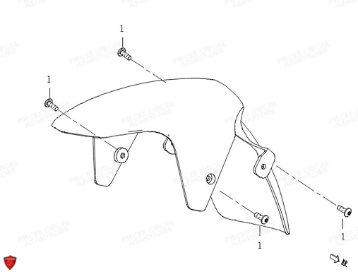 Garde Boue Avant ORCAL Pièces Orcal ARIOS-R 50 12" Euro 5