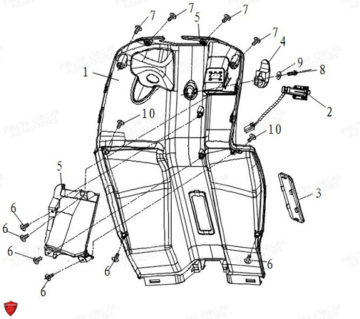 Tablier Interieur ORCAL Pièces Orcal ARIOS-R 50 12" Euro 5