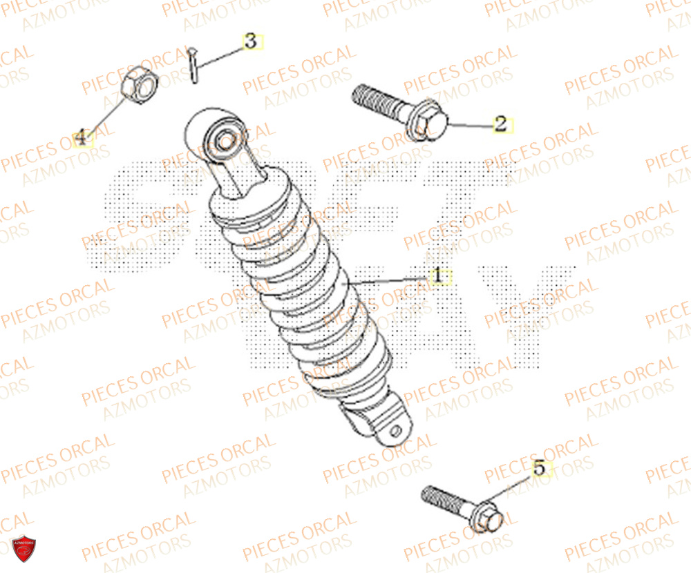 Amortisseur ORCAL Pièces Orcal ORCAL ARIOS-R 50 12" Euro 5+