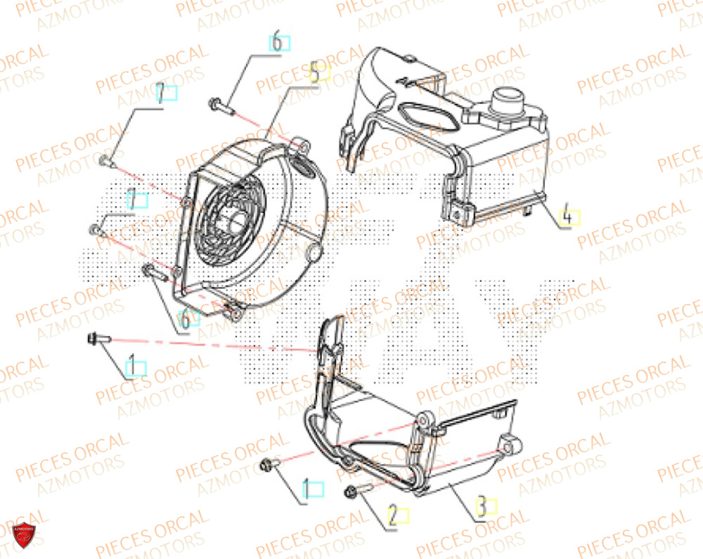 Cache Ventilateur ORCAL Pièces Orcal ORCAL ARIOS-R 50 12" Euro 5+