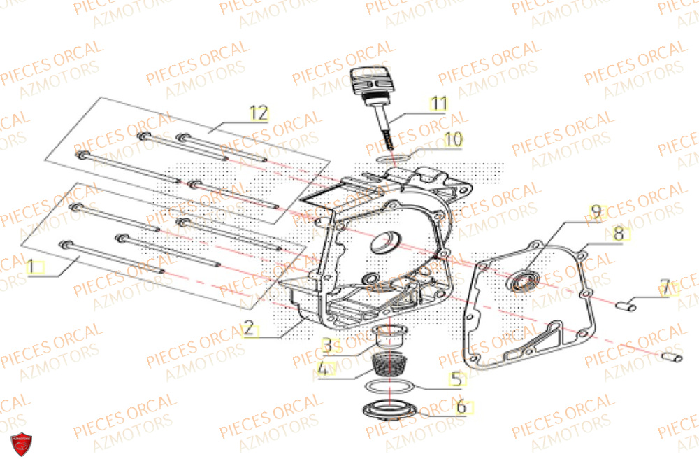 Couvre Carter Droit ORCAL Pièces Orcal ORCAL ARIOS-R 50 12" Euro 5+