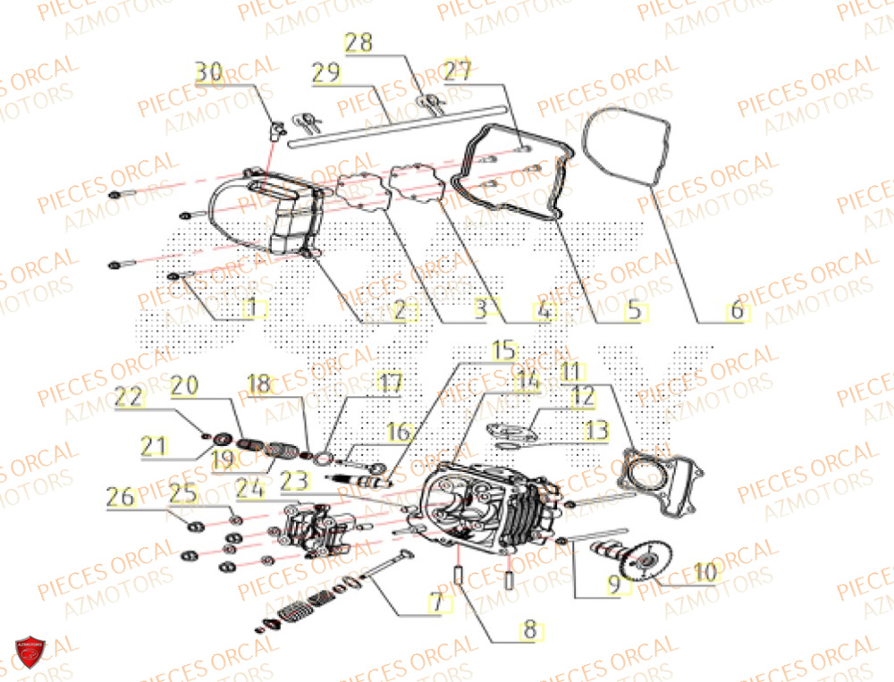Culasse ORCAL Pièces Orcal ORCAL ARIOS-R 50 12" Euro 5+
